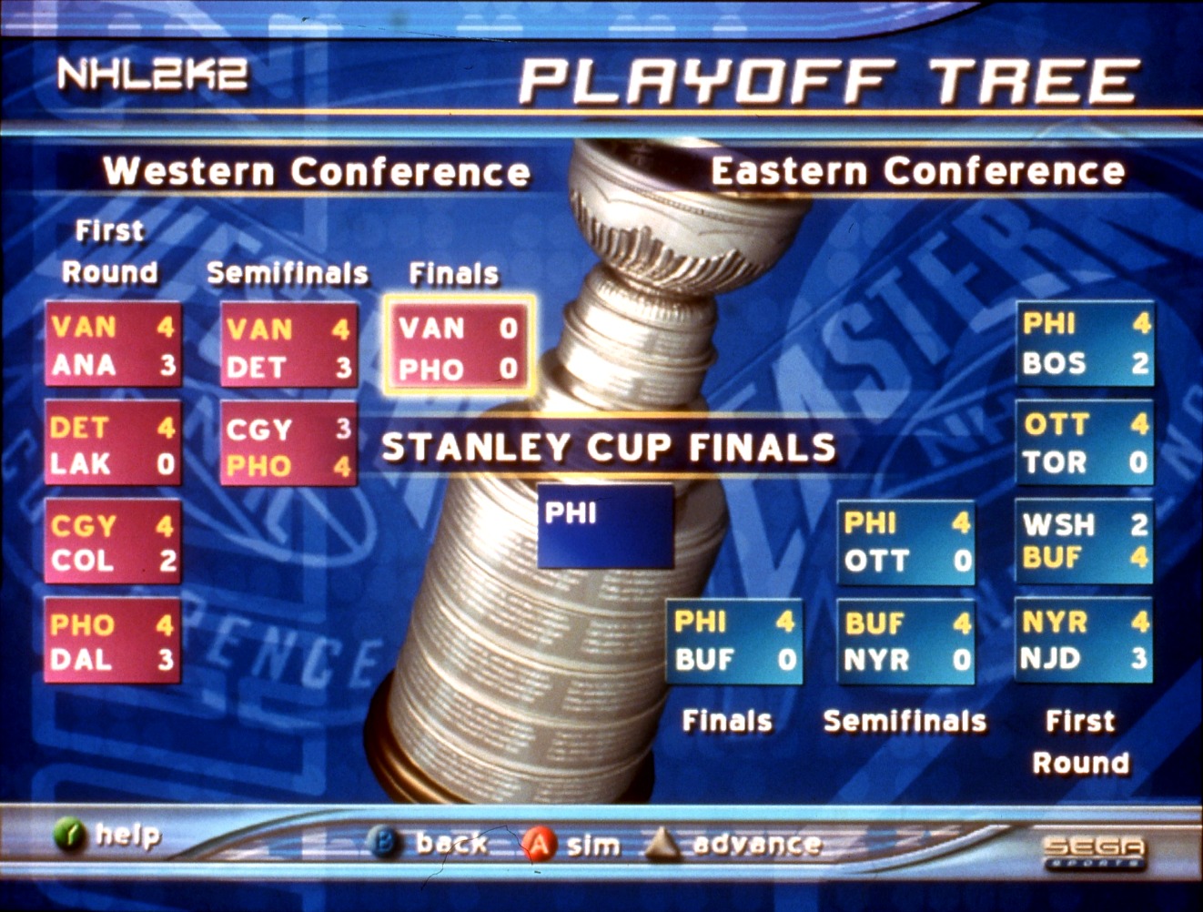 Treyarch / Activision Sports UI — Tournament Playoffs